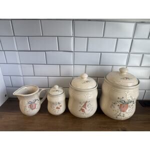 Vintage International Marmalade Kitchen Canister Set w/pitcher
